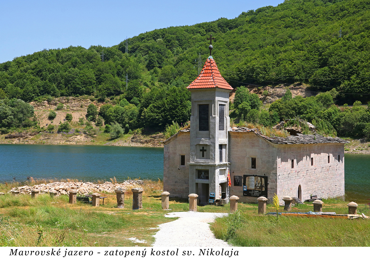 Mavrovské jazero - kostol sv. Nikolaja (3)